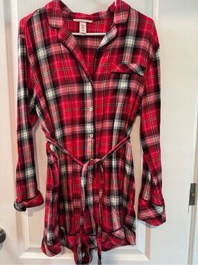 Victoria's Secret Red Black and White Plaid Romper